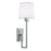 Norwell Lighting Maya Single 1 Light Sconce, Brush Nickel/White - 9675-BN-WS