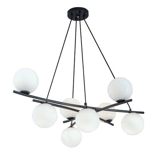 Norwell Lighting Perch 8 Light Pendant, Acid Dipped Black - 9680-ADB-OP