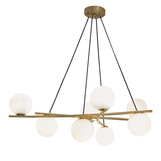 Norwell Lighting Perch 8 Light Pendant, Satin Brass - 9680-SB-OP