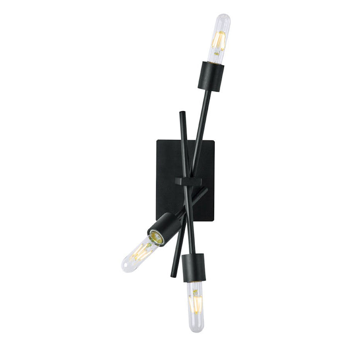 Norwell Lighting Stick 4 Light Sconce, Matte Black - 9751-MB-NG