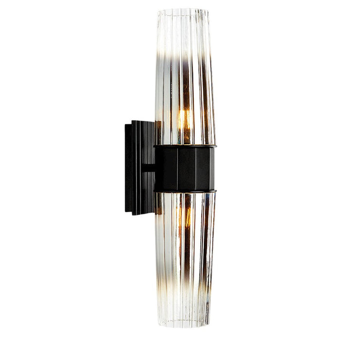 Norwell Lighting Icycle Double 2 Light Sconce, Matte Black - 9759-MB-CLGR