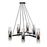 Norwell Lighting Flame 12 Light Chandelier, Black/Chrome/Glass