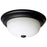 Nuvo Lighting 2 Light/13"/Flush Mount, Matte Black/Opal - 60-128