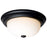 Nuvo Lighting Flush Mount, Matte Black/Opal