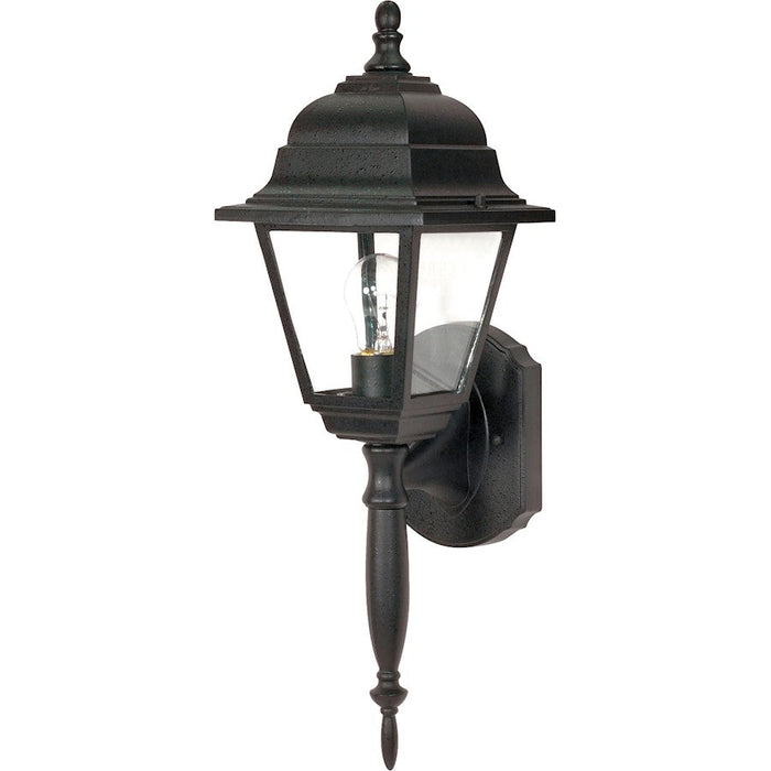 Nuvo Lighting Briton 1 Light 18" Wall Lantern, Textured Black, Frost - 60-3455