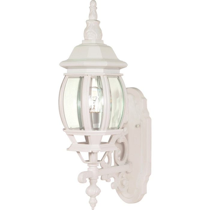 Nuvo Lighting Central Park 1 Light 20" Wall Lantern, Beveled/White - 60-3467