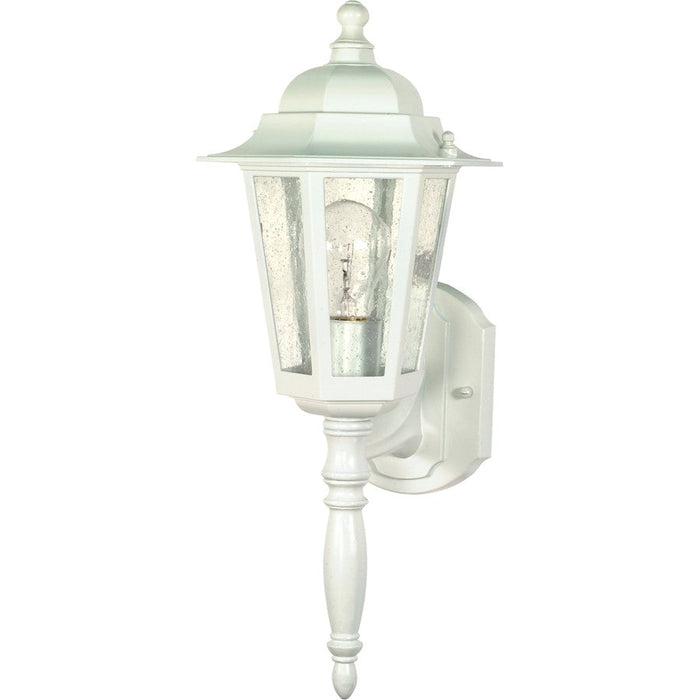 Nuvo Lighting Cornerstone 1 Light 18" Wall Lantern, Clear Seed/White - 60-3470