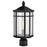 Nuvo Lighting Raiden 1 Light Outdoor Post Lantern, Black/Clear Seeded