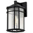 Nuvo Lighting Raiden 1 Lt Outdoor Small Wall Lantern, Black/Seeded