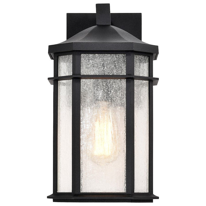 Nuvo Lighting Raiden 1 Lt Outdoor Small Wall Lantern, Black/Seeded