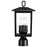 Nuvo Lighting Jamesport 3 Light Outdoor Post Lantern, Black/Clear