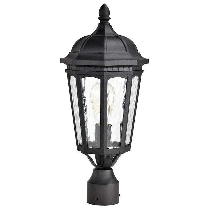 Nuvo Lighting East River 1 Light Outdoor Post Lantern, Black/Water