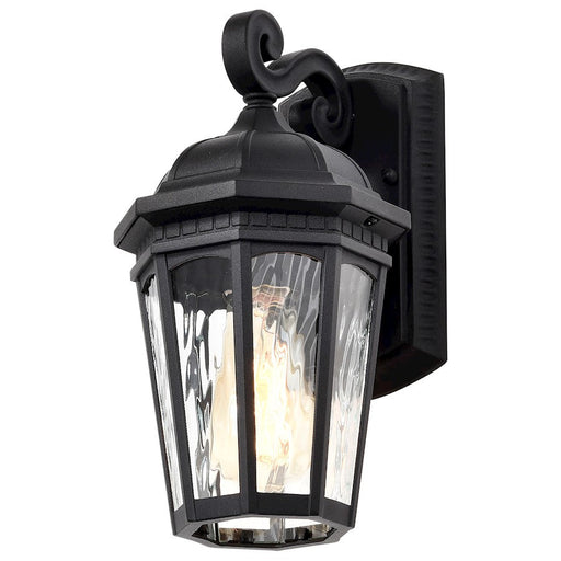 Nuvo Lighting East River 1 Lt Outdoor Small Wall Lantern, Black/Water - 60-5945