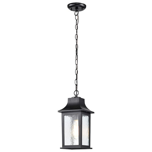 Nuvo Lighting Stillwell 1 Light Outdoor Hanging Lantern, Black/Water - 60-5958