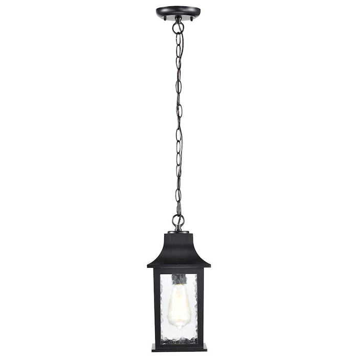 Nuvo Lighting Stillwell 1 Light Outdoor Hanging Lantern, Black/Water