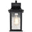 Nuvo Lighting Stillwell 1 Light Outdoor Small Wall Lantern, Black/Water