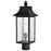 Nuvo Lighting Austen 1 Light Outdoor Post Lantern, Black Clear Water