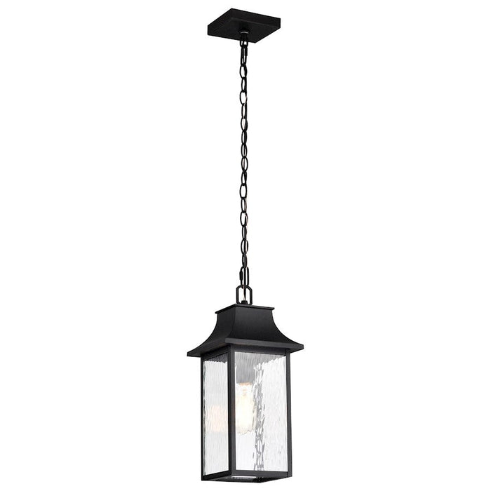 Nuvo Lighting Austen 1 Light Outdoor Hanging Lantern, Black/Water - 60-5996