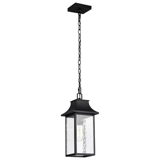 Nuvo Lighting Austen 1 Light Outdoor Hanging Lantern, Black/Water