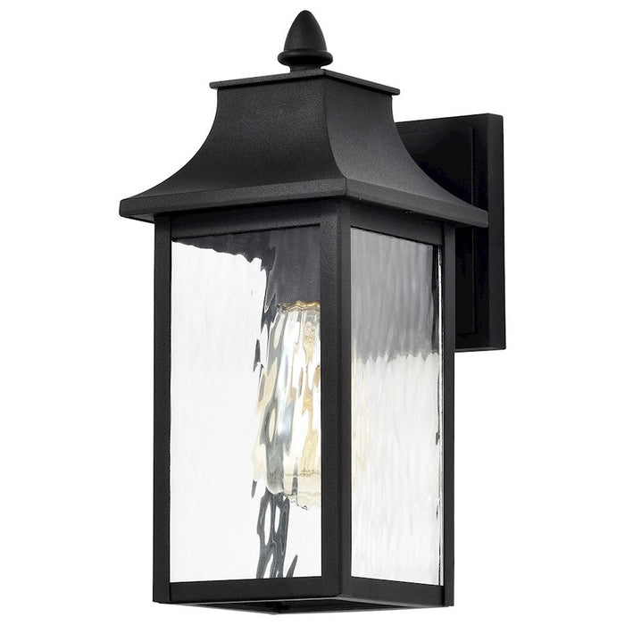 Nuvo Lighting Austen 1 Lt Outdoor Wall Lantern, Black/Water