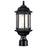 Nuvo Lighting Hopkins 1 Light Outdoor Small Post Lantern, Black/Clear - 60-6116