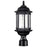 Nuvo Lighting Hopkins 1 Light Outdoor Post Lantern, Black/Clear