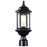 Nuvo Lighting Hopkins 1 Light Outdoor Post Lantern, Black/Clear