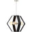 Nuvo Lighting Zen 1 Light 24" Pendant Black, Brushed Nickel Accents - 60-6393