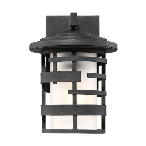 Nuvo Lighting Lansing 1 Light 10" Wall Lantern, Etched/Textured Black - 60-6401