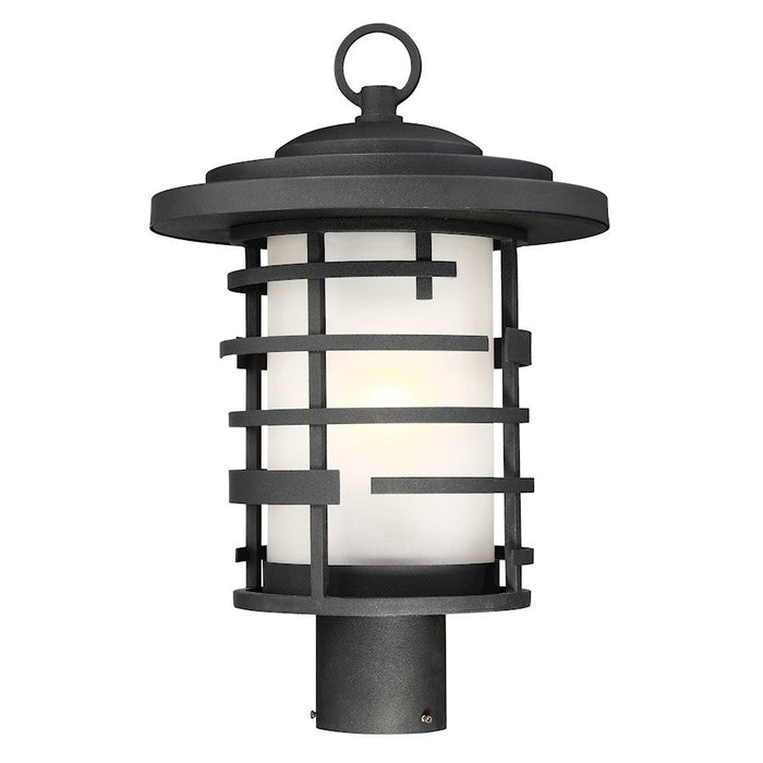 Nuvo Lighting Lansing 1 Light 17" Post Lantern, Etched/Textured Black - 60-6406