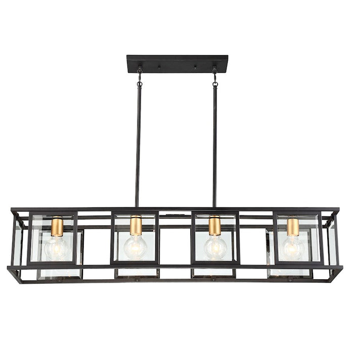 Nuvo Lighting Payne 4 Light Island Pendant, Beveled/Midnight Bronze - 60-6417