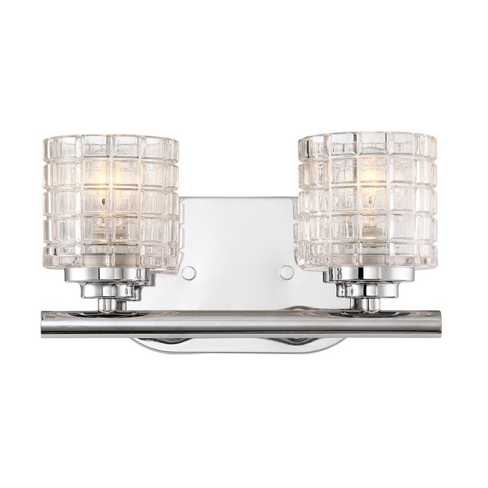 Nuvo Lighting Votive 2 Light Vanity, Clear Glass, Polished Nickel - 60-6442