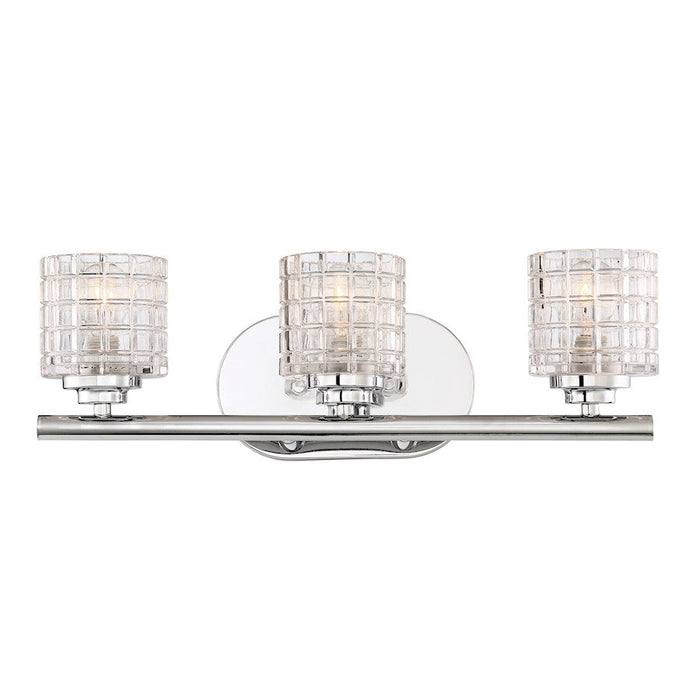 Nuvo Lighting Votive 3 Light Vanity, Clear Glass, Polished Nickel - 60-6443