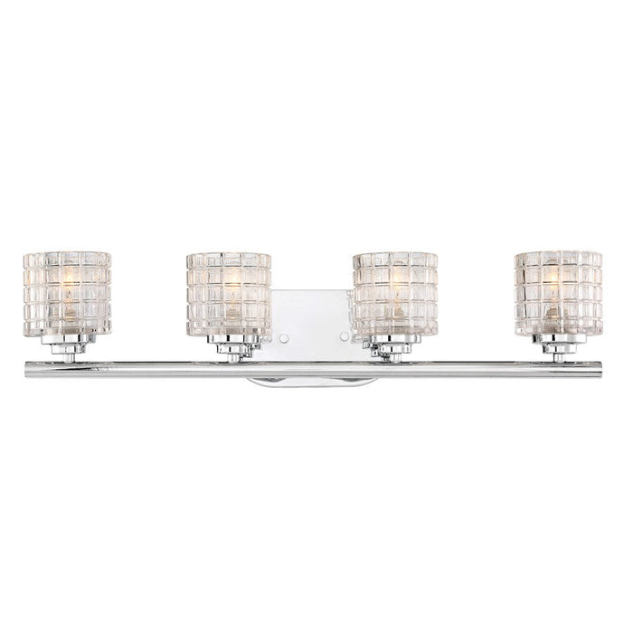 Nuvo Lighting Votive 4 Light Vanity, Clear Glass, Polished Nickel - 60-6444