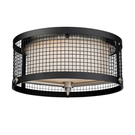 Nuvo Lighting Pratt 3 Light Flush Mount, White/Black, Brushed Nickel - 60-6452