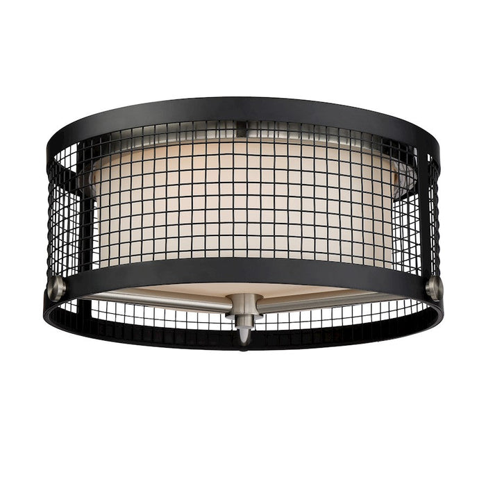 Nuvo Lighting Pratt 3 Light Flush Mount, White/Black, Brushed Nickel - 60-6452