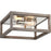 Nuvo Lighting Bliss 2 Flush Mount Driftwood, Polished Nickel Accents - 60-6482