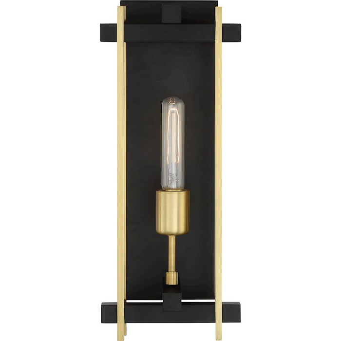 Nuvo Lighting Marion 1 Light Sconce Aged Bonze, Natural Brass Accents - 60-6521