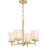 Nuvo Lighting Serene 4 Light Sconce, Satin White Glass, Natural Brass - 60-6534