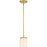 Nuvo Lighting Serene 1 Light Mini Pendant, Satin White/Natural Brass - 60-6535