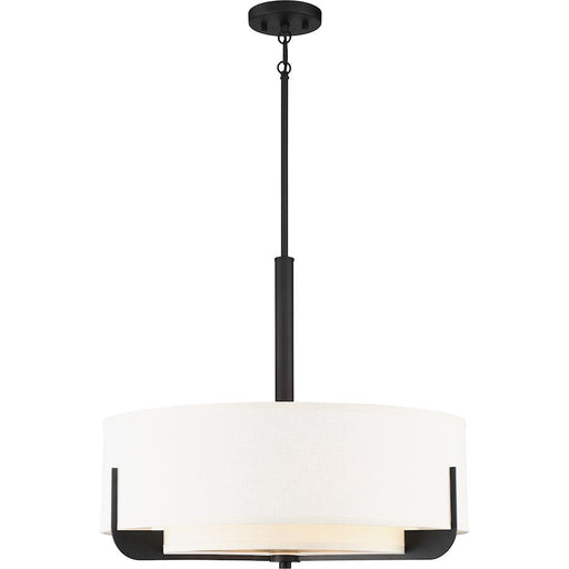 Nuvo Lighting Frankie 4 Light 24" Pendant, Cream Shade/Frosted/Bronze - 60-6544