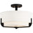 Nuvo Lighting Frankie 3 Light Semi Flush, Cream Shade/Frosted/Bronze - 60-6545