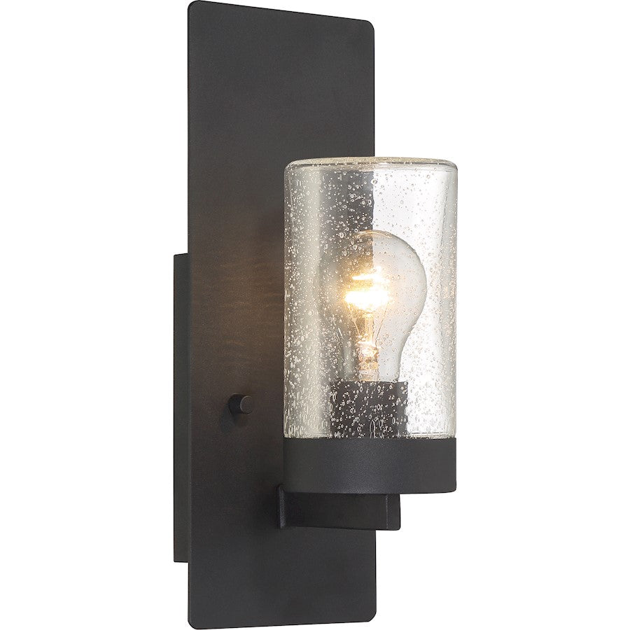 Nuvo Lighting Indie 1 Light Sconce, Black/Clear Seeded Glass