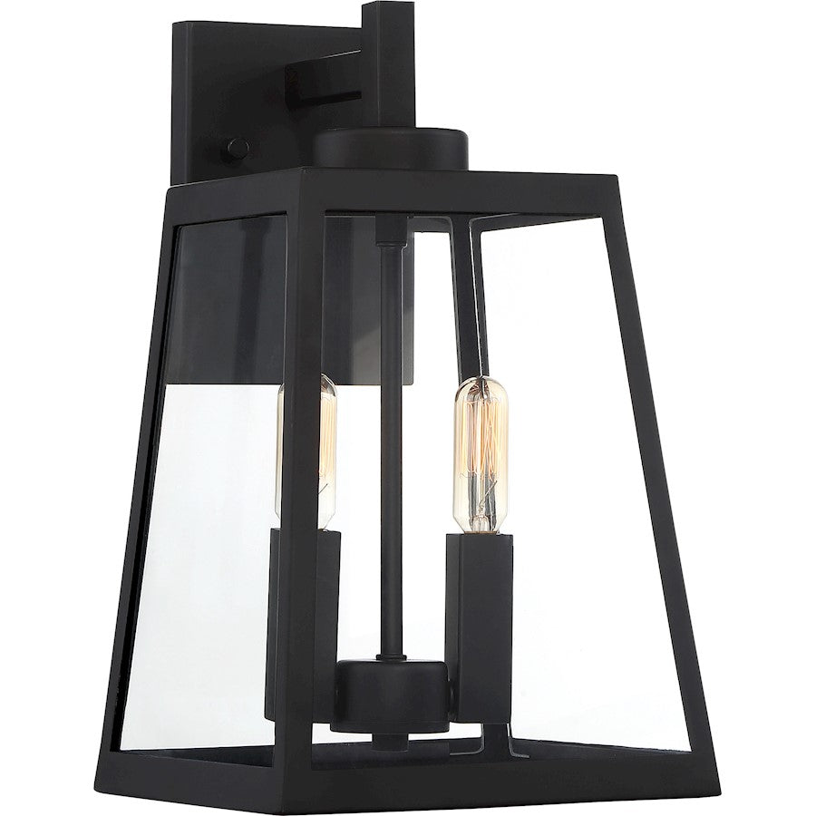 Nuvo Lighting Halifax Lantern, Matte Black/Clear Glass