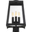 Nuvo Lighting Halifax 4 Light Post Lantern, Matte Black/Clear Glass