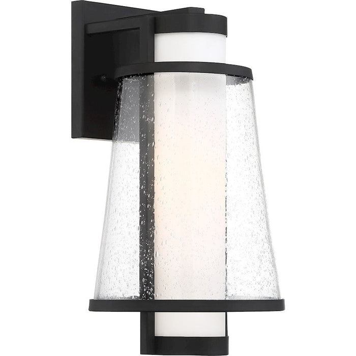 Nuvo Lighting Anau 1 Light Lantern, Black/Etched Opal/Clear