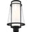 Nuvo Lighting Anau 1 Light Post Lantern, Black/Etched Opal/Clear Glass