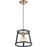 Nuvo Lighting Chassis 1 Light Mini Pendant, Copper Brass/Black Frame