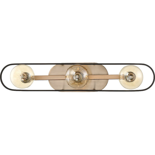 Nuvo Lighting Chassis Vanity Light, Copper Brushed Brass/Black Frame