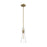 Nuvo Lighting Bahari 1 Light Mini Pendant, Clear Glass, Vintage Brass - 60-6858